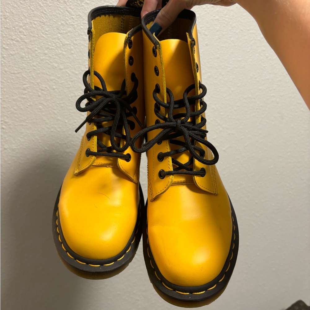 Women’s Yellow Dress Martens